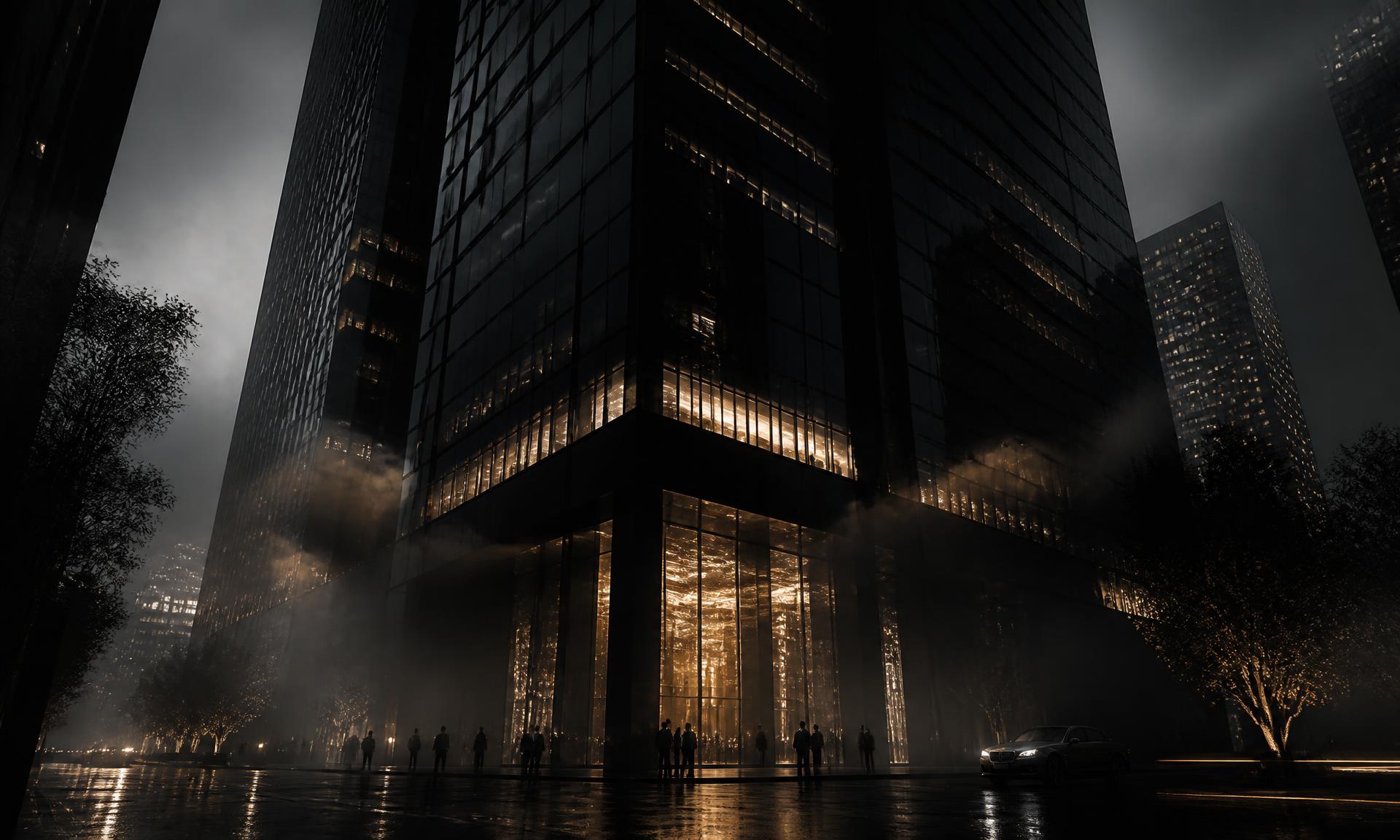 The REZALTZ Inc. tower at dusk